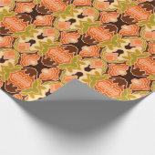 Papier Cadeau Peach Fuzz Boho Shabby Chic géométrique Art Abstra (Coin)