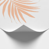 Papier Cadeau Peach Fuzz Mariages Tropical Palm Leaf Motif (Coin)