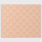 Papier Cadeau Peach Fuzz, Motif de pamplemousse rose juteux (Plat)