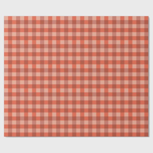 Papier Cadeau Peach Fuzz Orange Checkerboard Motif (Plat)