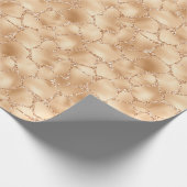 Papier Cadeau Peach Gold Parties scintillant Glam Sparkle Giraff (Coin)
