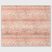 Papier Cadeau Peach Rose Leopard (Plat)