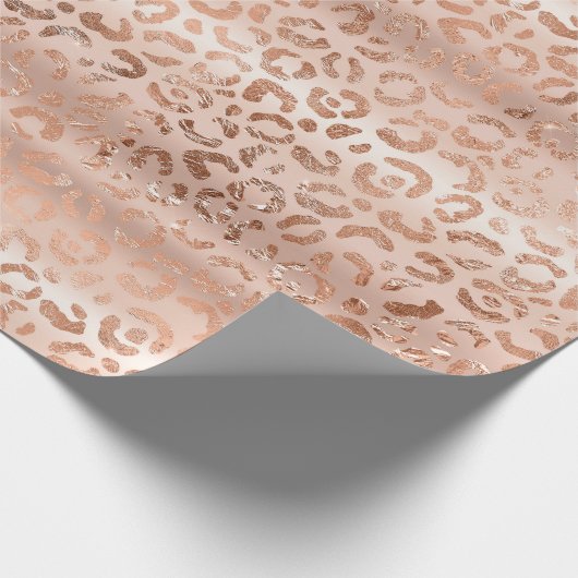 Papier Cadeau Peach Rose Leopard (Coin)