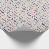 Papier Cadeau Peach rose Ombre amour (Coin)