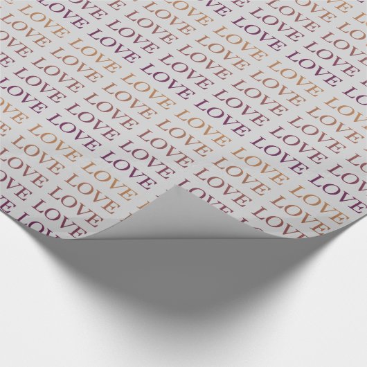 Papier Cadeau Peach rose Ombre amour (Coin)