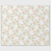 Papier Cadeau Peach Rose Wedding (Plat)