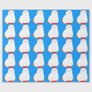 Papier Cadeau Peaches, le Chat Sourire