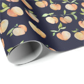Papier Cadeau Peachy Peaches (Coin rond)