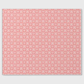 Papier Cadeau Peachy Pink Retro Hearts Valentine Gift (Plat)