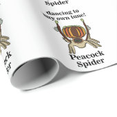 Papier Cadeau Peacock Spider Insect Funny (Coin rond)