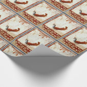 Papier Cadeau Peacock sur Fresco Ancienne peinture romaine antiq (Coin)