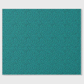 Papier Cadeau Peacock Turquoise Blue Pois (Plat)
