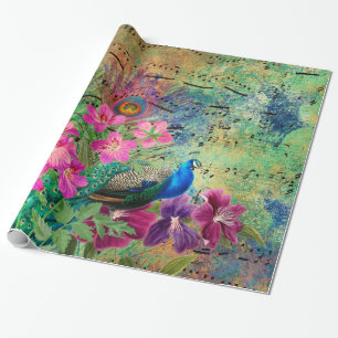 Papier Cadeau Peacock vintage pour toutes les occasions