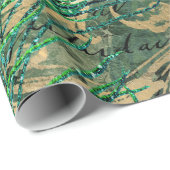 Papier Cadeau Peacock vintage pour toutes les occasions (Coin rond)