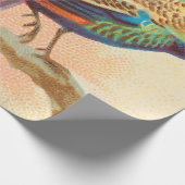 Papier Cadeau Peacock vintage sur une branche (Coin)
