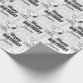 Papier Cadeau PEANUTS | Snoopy on Black White Comics (Coin)