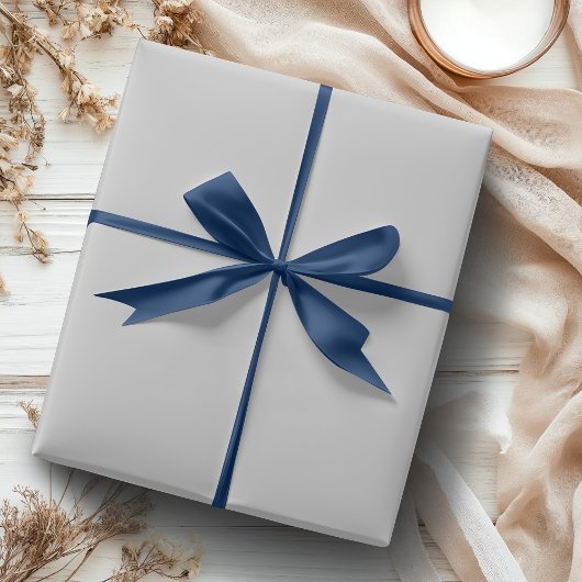 Papier Cadeau Pearl gris couleur solide | Classique | Élégant