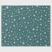 Papier Cadeau Pearl Pattern on Transformative Teal Background (Plat)