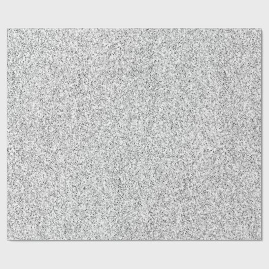 Papier Cadeau Pearl White Luxe Parties scintillant en argent (Plat)