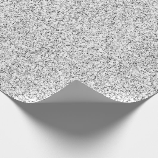 Papier Cadeau Pearl White Luxe Parties scintillant en argent (Coin)