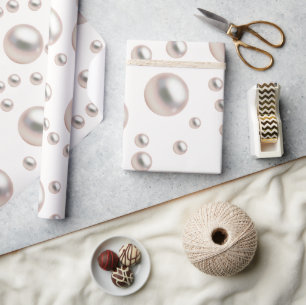 Papier Cadeau Pearlsa et Prosecco  Baby Shower de mariage