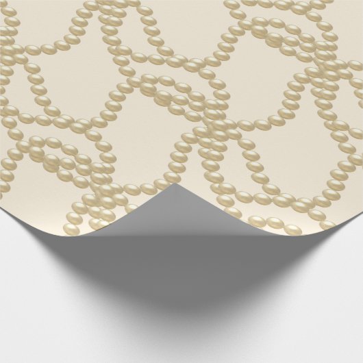Papier Cadeau Pearly Pearls Ivory Creamy Mariage nuptiale Annive (Coin)