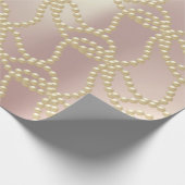 Papier Cadeau Pearly Pearls Ivory Creamy Mariage nuptiale Annive (Coin)