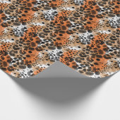 Papier Cadeau Peau animale : motif léopard créatif. (Coin)