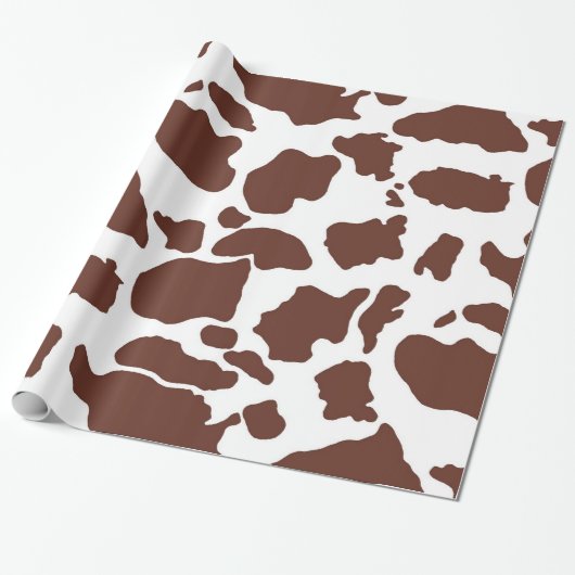 Papier Cadeau peau Brown de vache| Papier à envelopper (Déroulé)