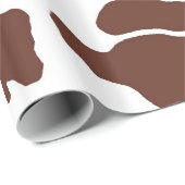 Papier Cadeau peau Brown de vache| Papier à envelopper (Coin rond)