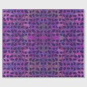Papier Cadeau Peau d'animal lavande aux taches violettes (Plat)