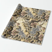 Papier Cadeau peau de léopard, serpents (Déroulé)