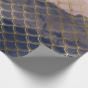 Papier Cadeau Peau d'or d'encre de marine de parties