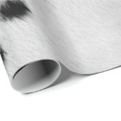 Papier Cadeau Peau noire et blanche de vache à Faux (Coin rond)