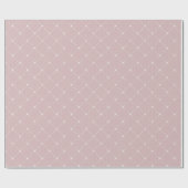 Papier Cadeau Peau rose Pastel Dentelle délicate Blanc Élégant (Plat)