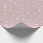 Papier Cadeau Peau rose Pastel Dentelle délicate Blanc Élégant (Coin)