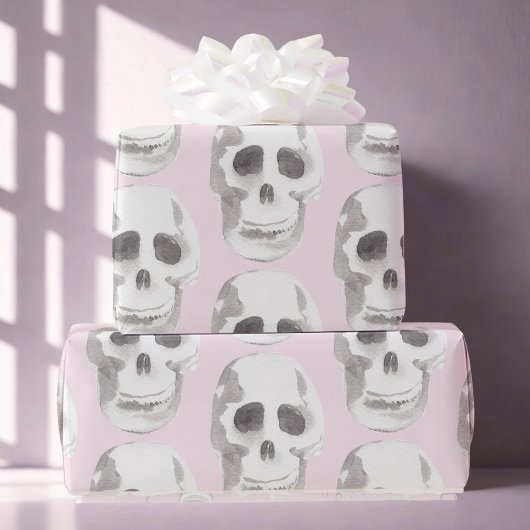 Papier Cadeau Peau rose pastel Halloween