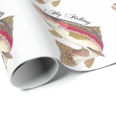 Papier Cadeau Pêche à la mouche (Coin rond)