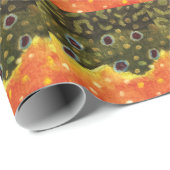 Papier Cadeau Pêche à la mouche à la truite broyée (Coin rond)