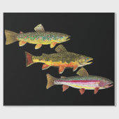 Papier Cadeau Pêche à la truite (Plat)