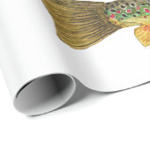 Papier Cadeau Pêche à la truite - Broyage, Brown, Arc en ciel (Coin rond)