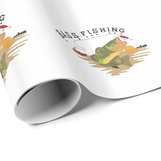 Papier Cadeau Pêche au bar (Coin rond)