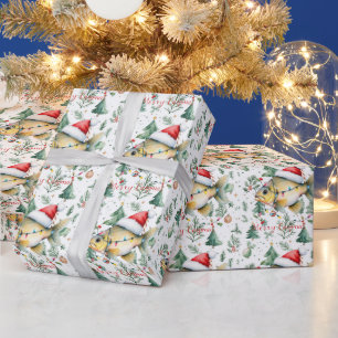 Papier Cadeau Pêche avec Noël du Père Noël