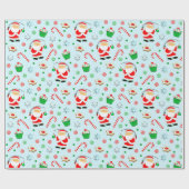 Papier Cadeau Pêche cadeau de Noël (Plat)