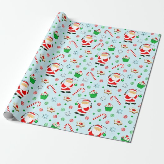 Papier Cadeau Pêche cadeau de Noël (Déroulé)