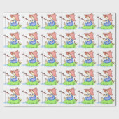 Papier Cadeau Pêche des garçons (Plat)