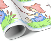 Papier Cadeau Pêche des garçons (Coin rond)