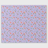 Papier Cadeau Pêche leurres sur le violet clair (Plat)