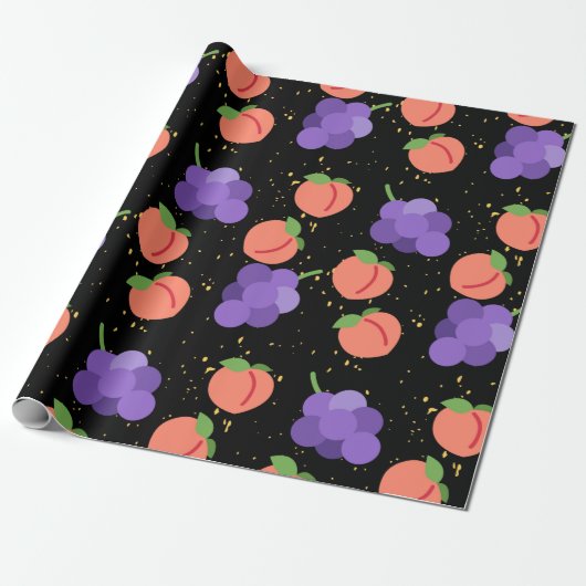 Papier Cadeau pêche , motif pêche (Déroulé)