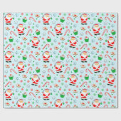 Papier Cadeau Pêche Pêcheur Noël (Plat)